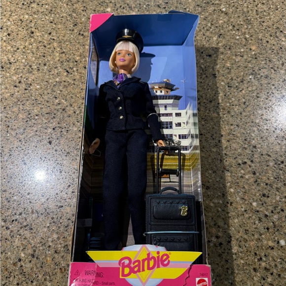 Barbie Pilot Doll in Black Uniform